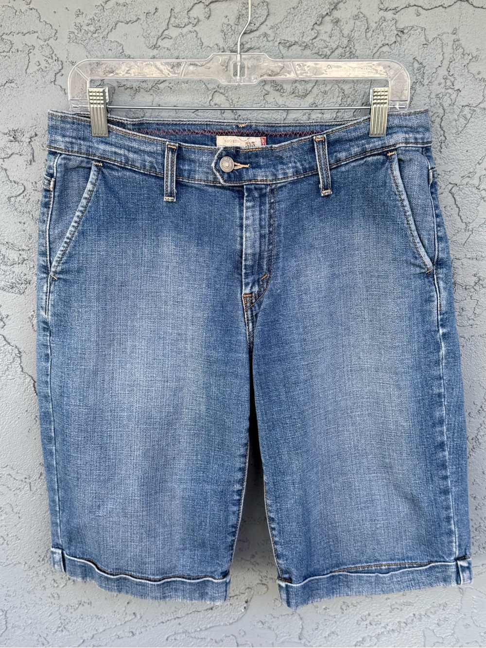 Levi’s 515 Stretch Denim Cuffed Bermuda Shorts Size 10